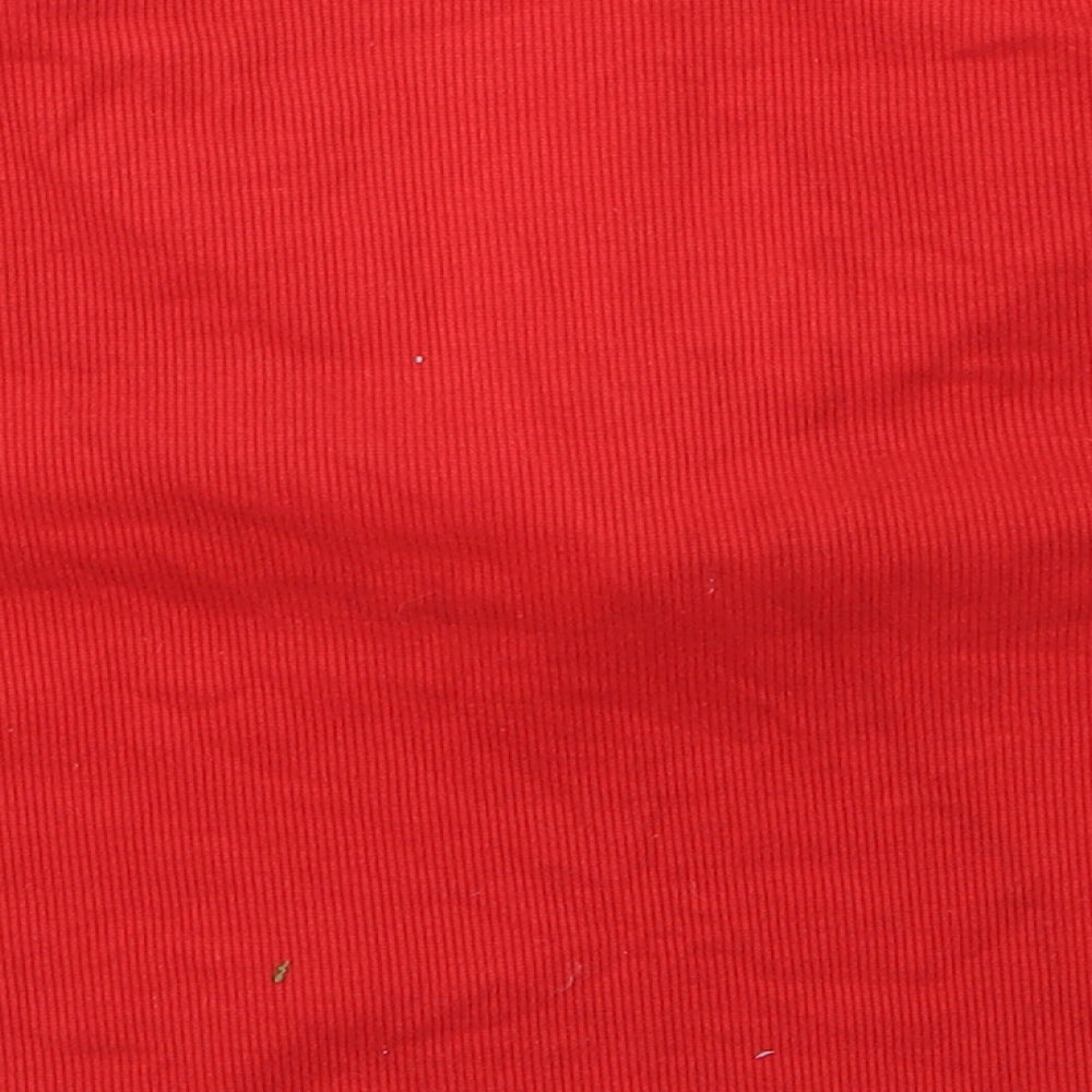 SheIn Womens Red Cropped T-Shirt Size S