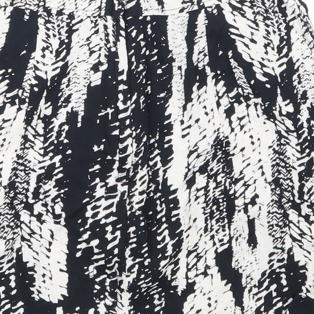 H&M Womens Black Animal Print  Mini Skirt Size 6