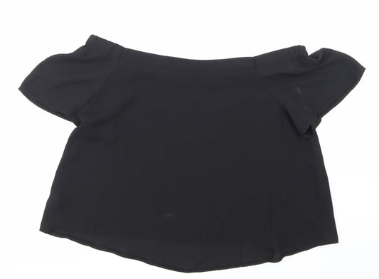 Womens UK Size 12 NEWLOOK Black Basic Blouse