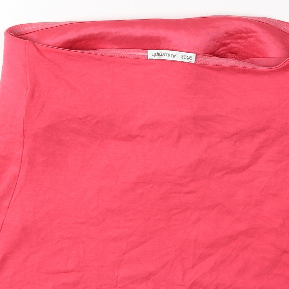 Womens UK Size 12 Marks and Spencer Pink Basic Tank