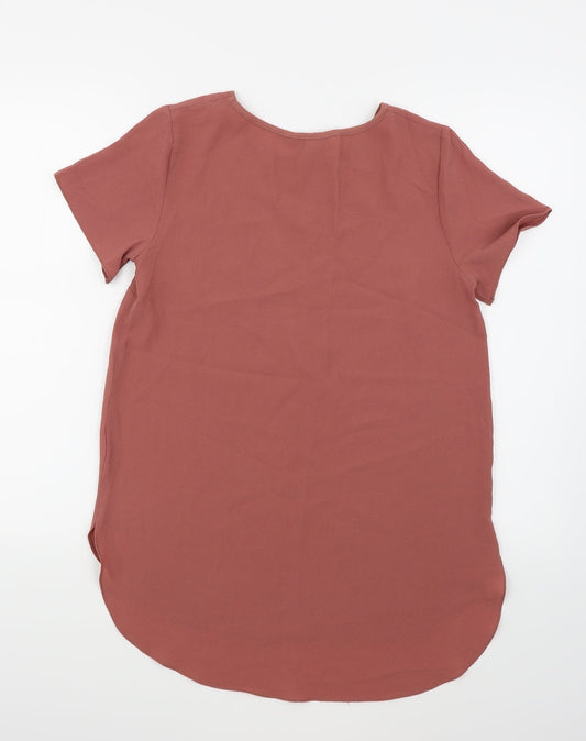 Womens UK Size 8 New Look Pink Basic Blouse