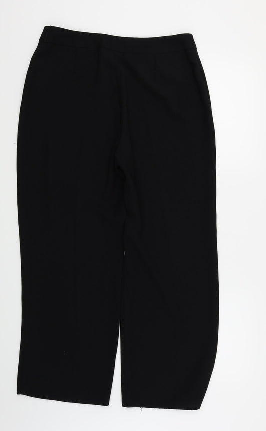 BHS Womens Black Trousers Size 12 L26 in