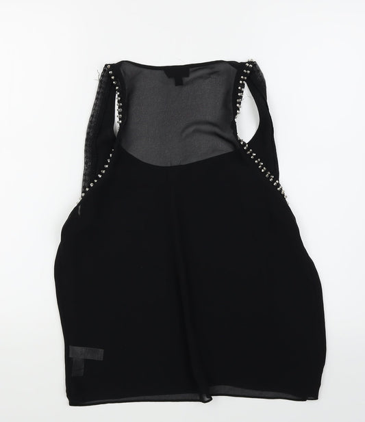 Womens UK Size 12 Topshop Black Basic T-Shirt