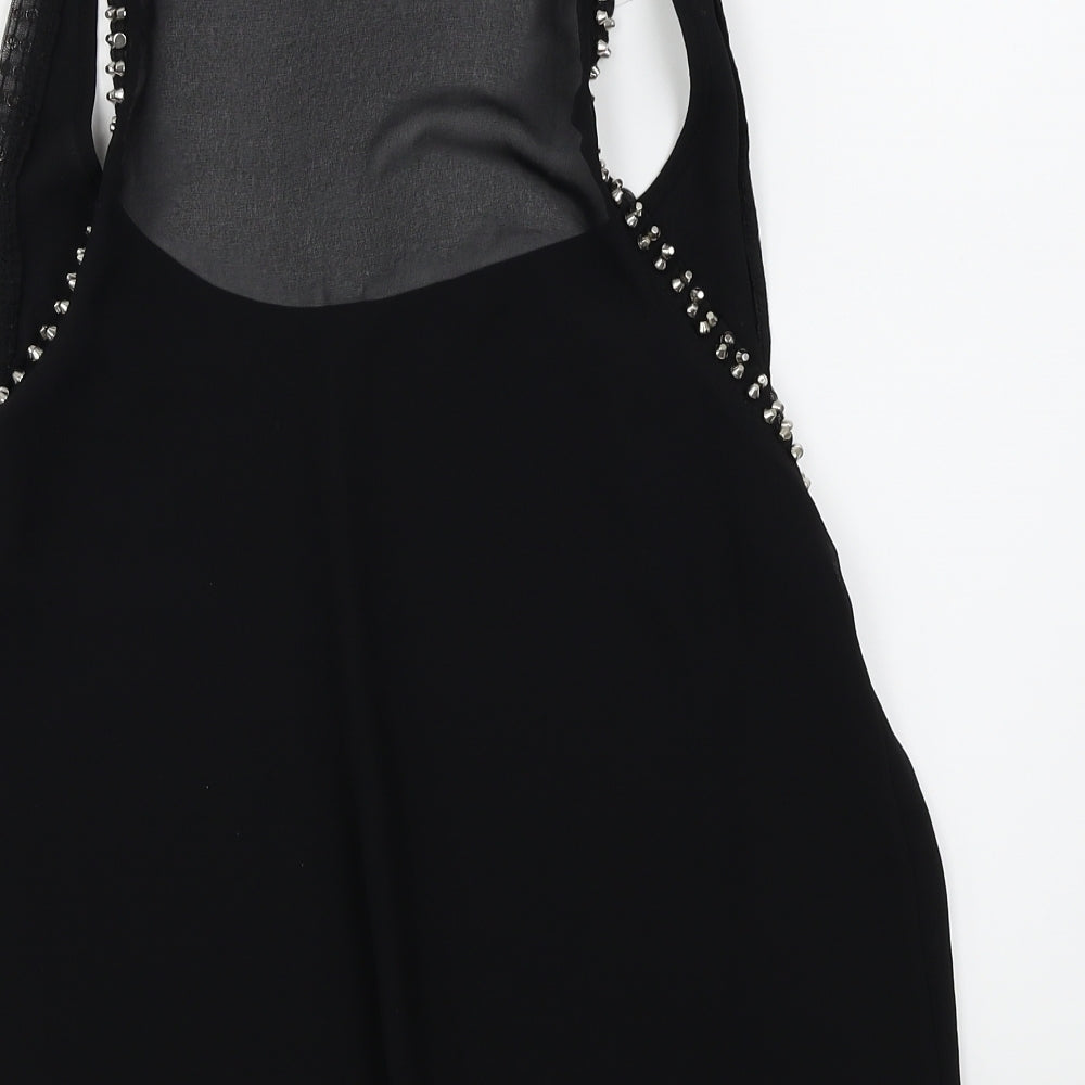 Womens UK Size 12 Topshop Black Basic T-Shirt