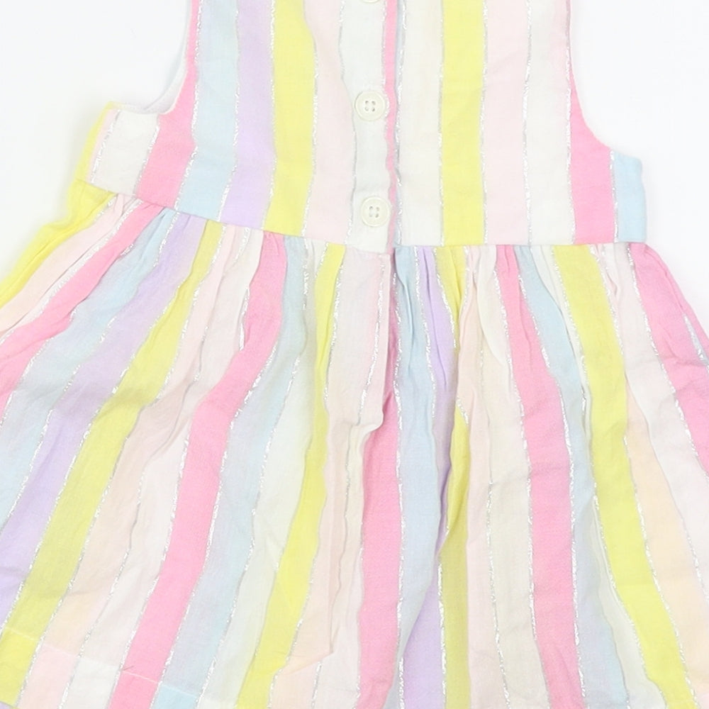 Bluezoo Girls Pink Striped Trapeze & Swing Size 0-3 Months