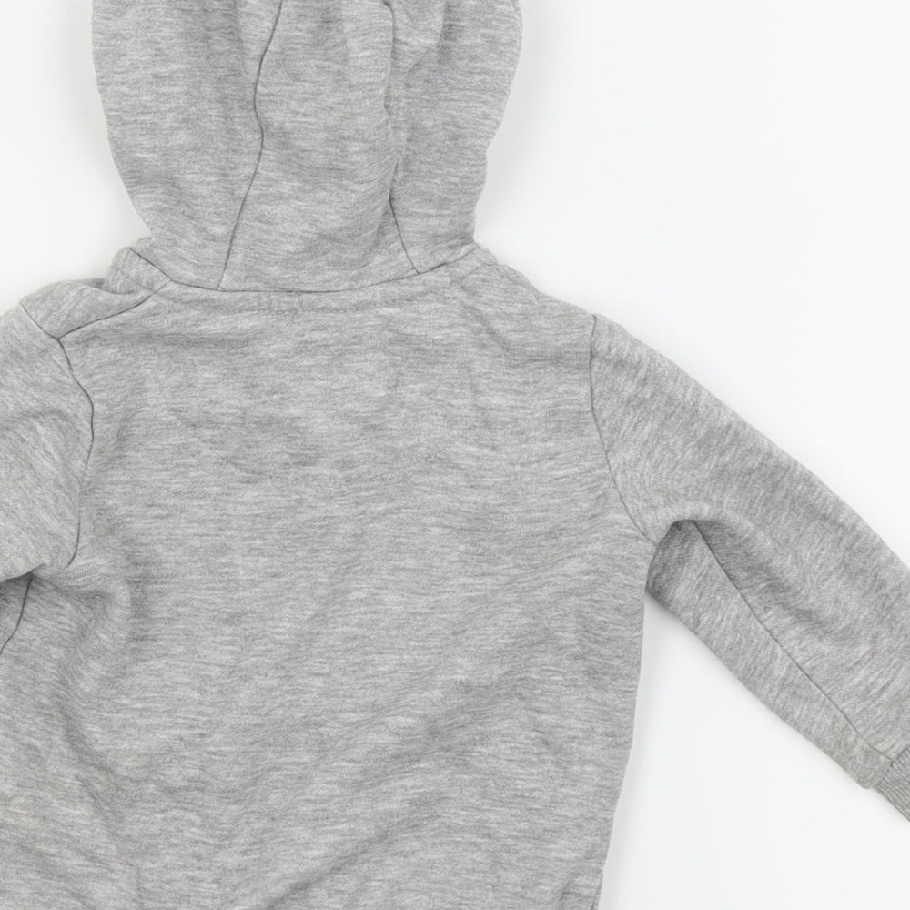 fred and flo Grey Full Zip Jumper Size 0-3 Months