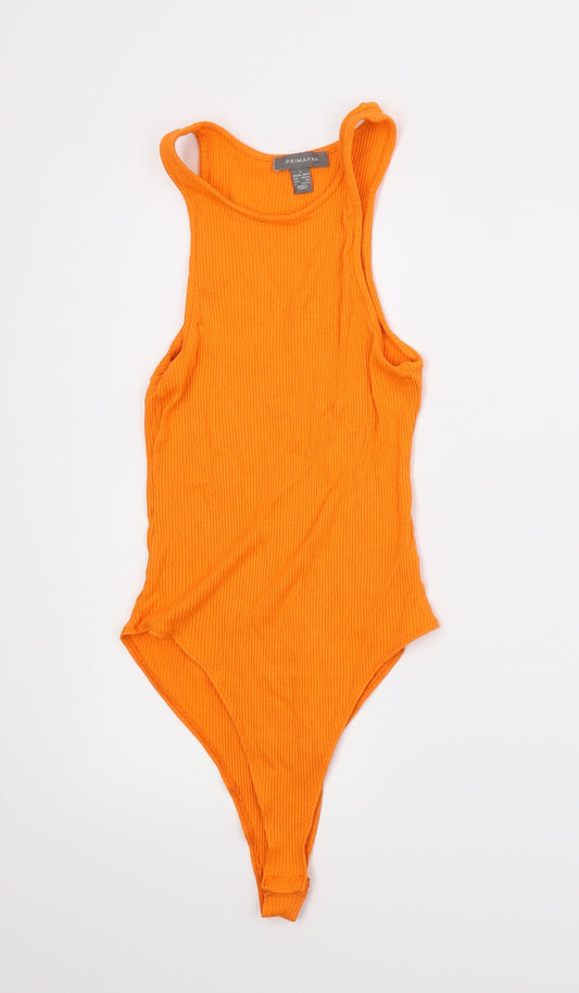 Womens UK Size S Primark One-Piece Orange Leotard