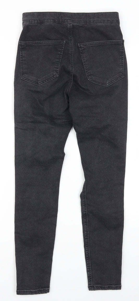 Topshop Womens Grey Denim Skinny Jeans Size 28 in L27 in