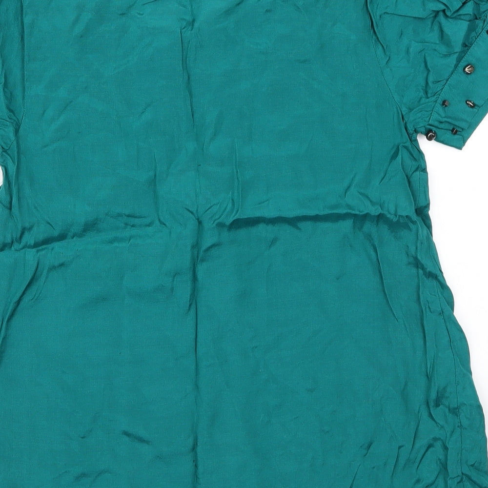 Womens UK Size 8 Et Vous Blue Basic T-Shirt