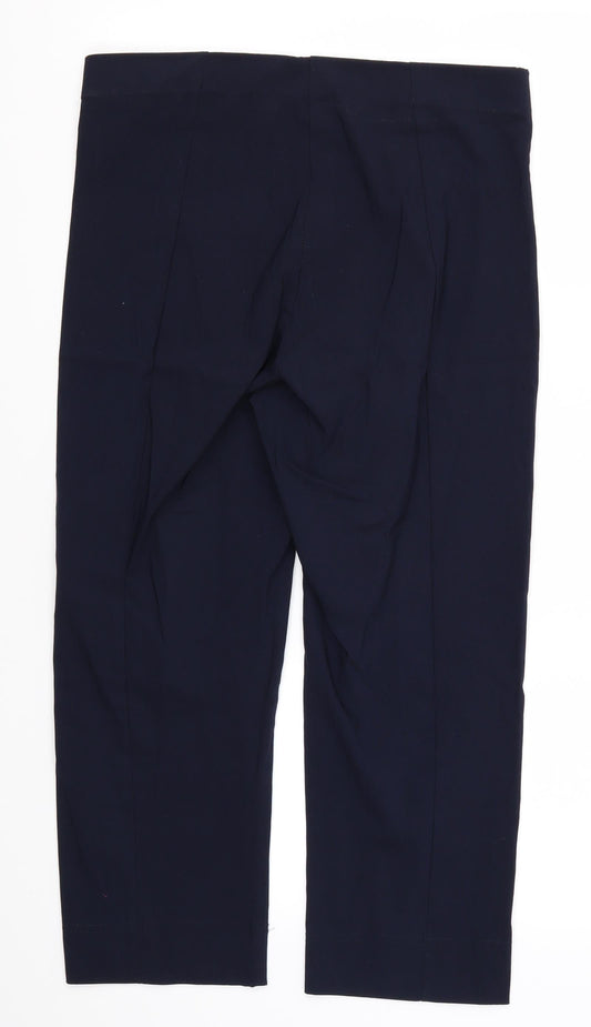 Womens UK Size 32 in Preworn Regular Fit Cropped Blue Trousers