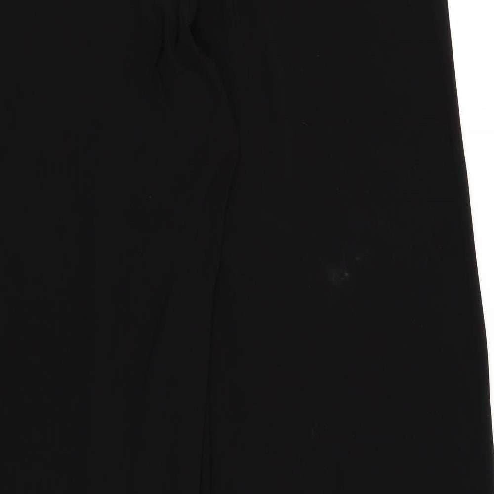 Womens UK Size 30 in Preworn Regular Fit Black Trousers
