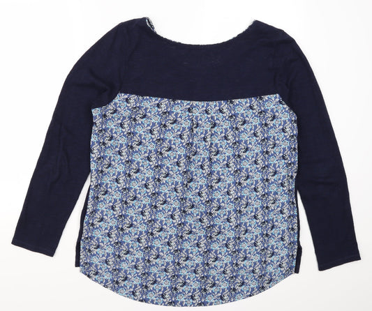 Womens UK Size L Amaryllis Blue Basic T-Shirt