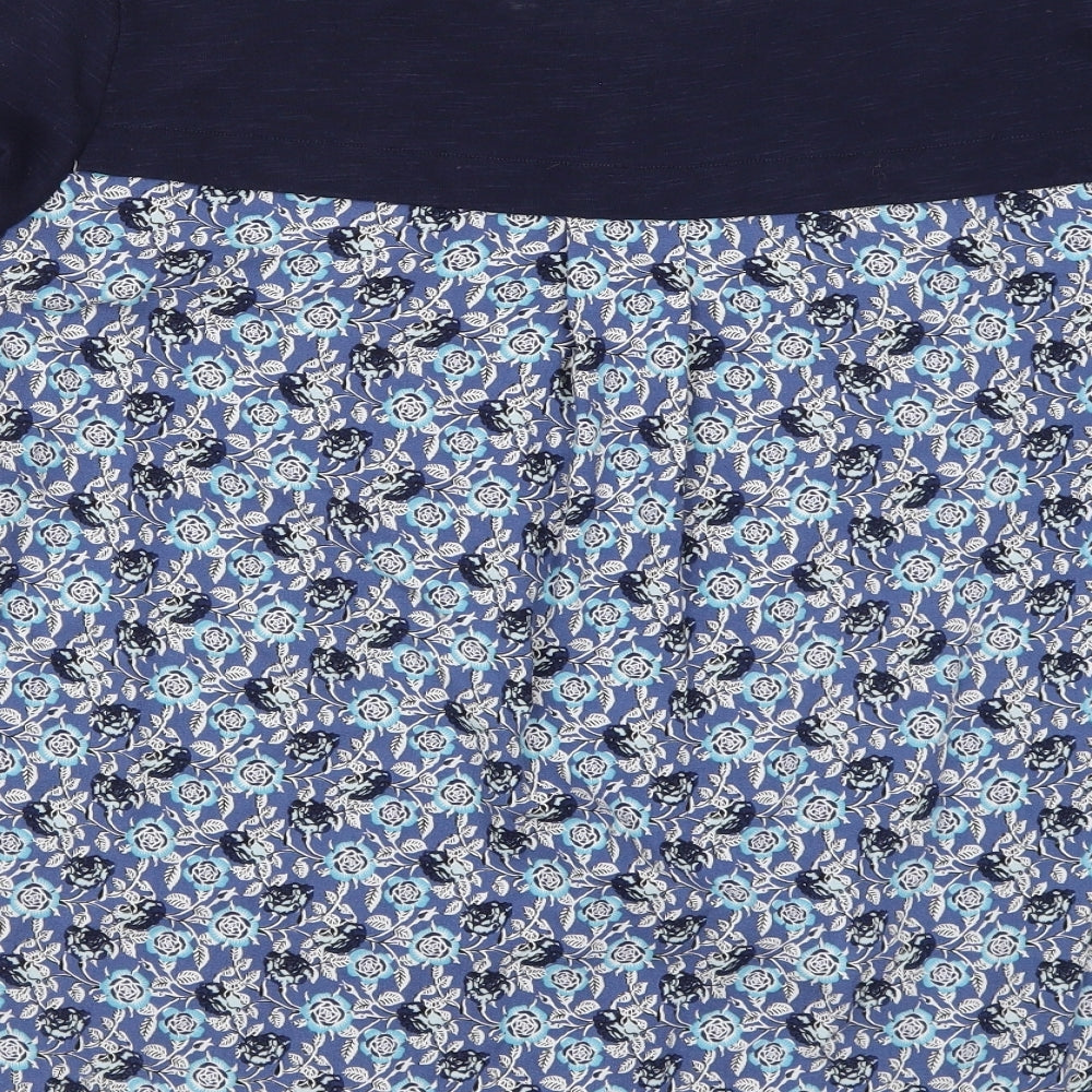 Womens UK Size L Amaryllis Blue Basic T-Shirt