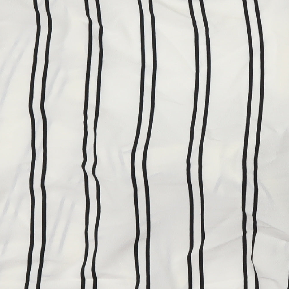 Primark Womens White Striped Kimono Blouse Size 16