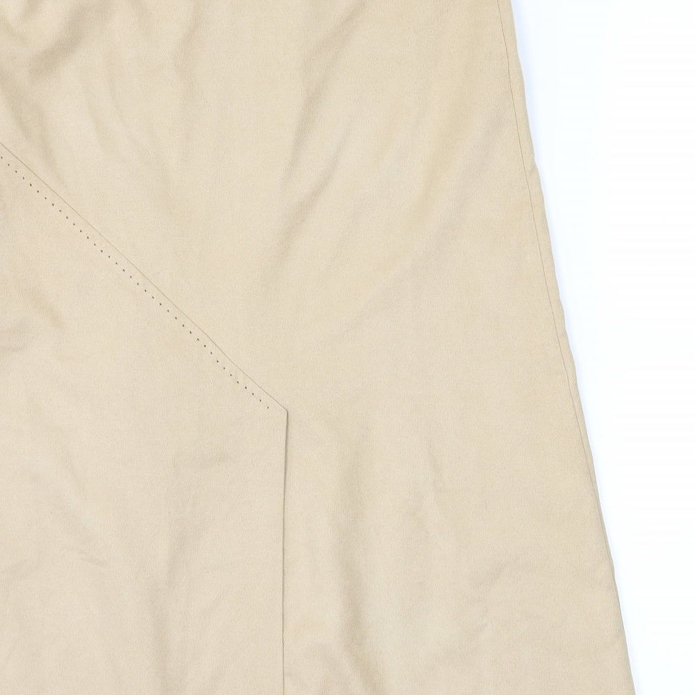 George Womens Beige Velour Straight & Pencil Skirt Size 10