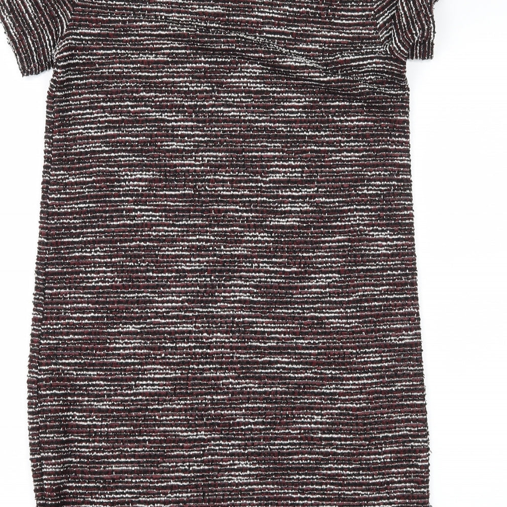 New Look Womens Multicoloured Striped Knit T-Shirt Dress Size 6