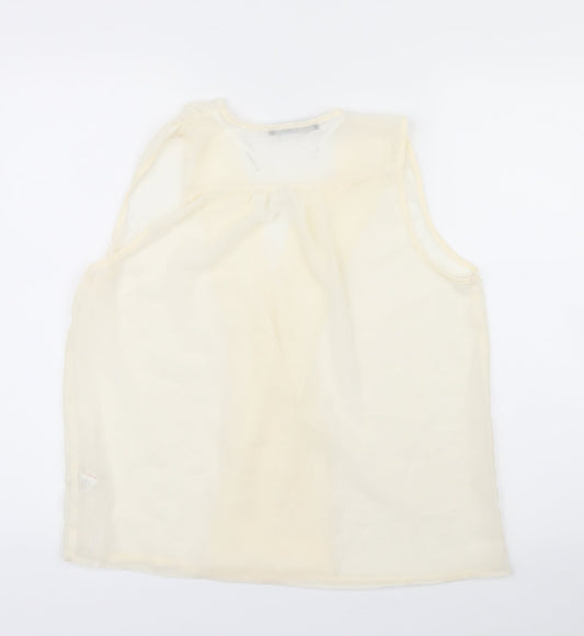 Atmosphere Womens White Mesh Basic Blouse Size 12