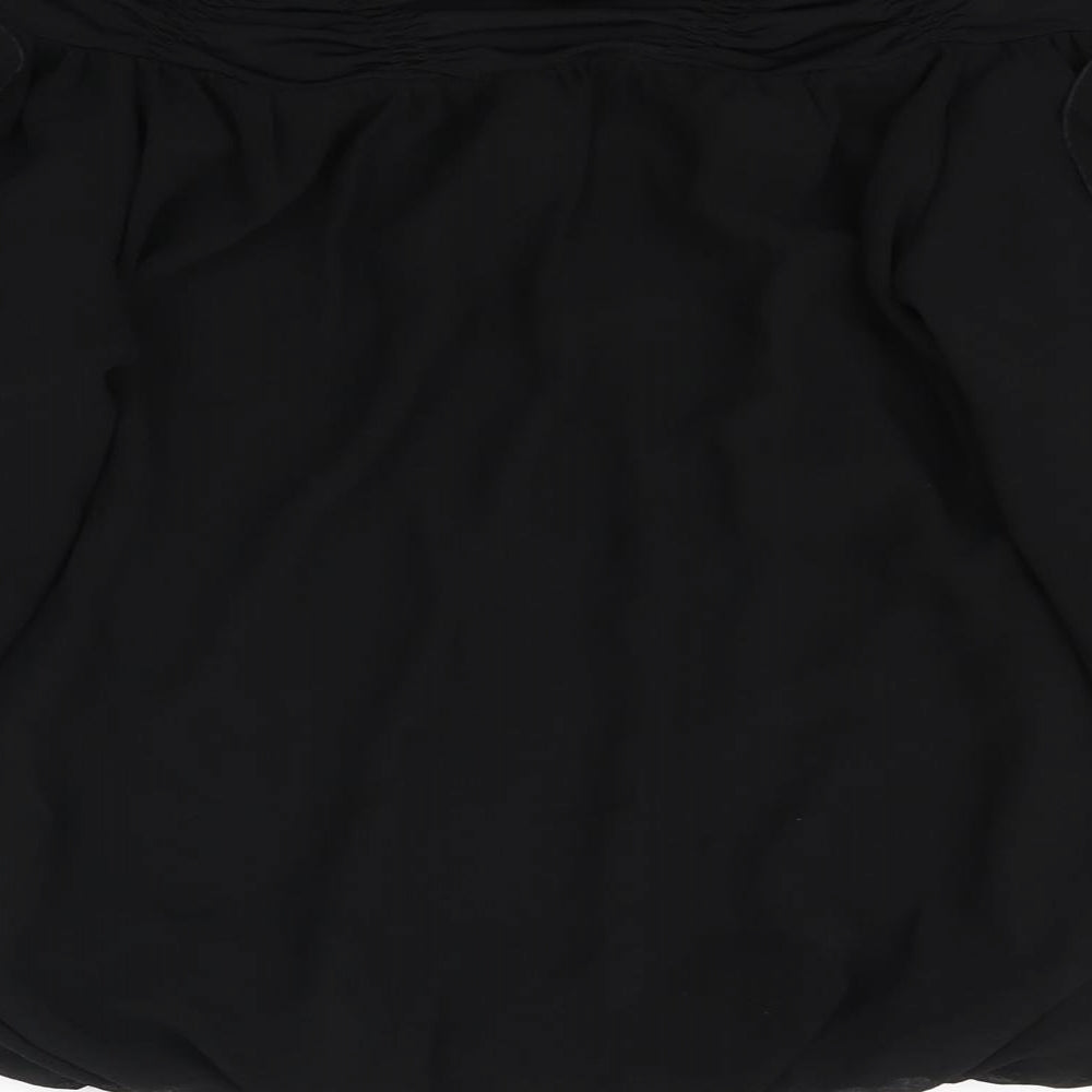 Womens UK Size 10 Annabelle Black Basic Blouse