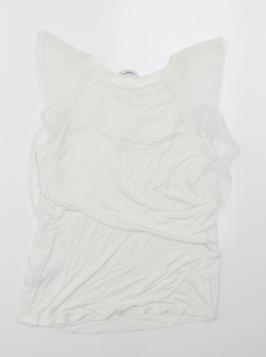 George Womens White Jersey Basic Tank Size 12