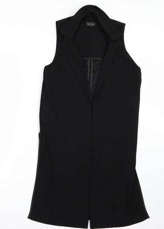 Womens UK Size 6 Topshop Black Gilet
