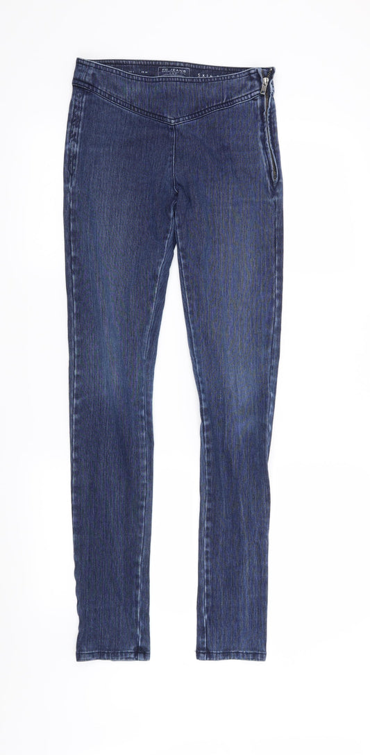 Womens UK Size 8 FC Jeans Regular Fit Skinny Blue Jeans
