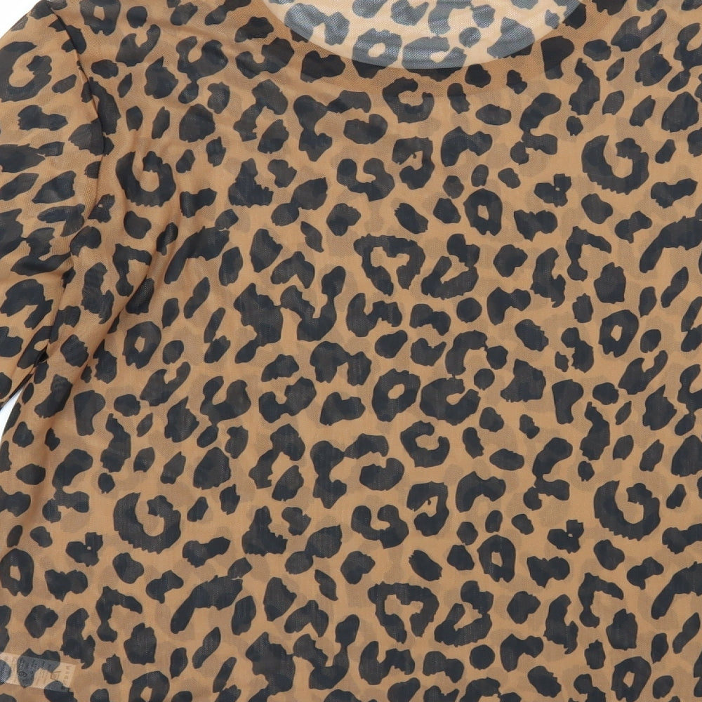 Womens UK Size 14 Sainsburys Brown Basic Blouse