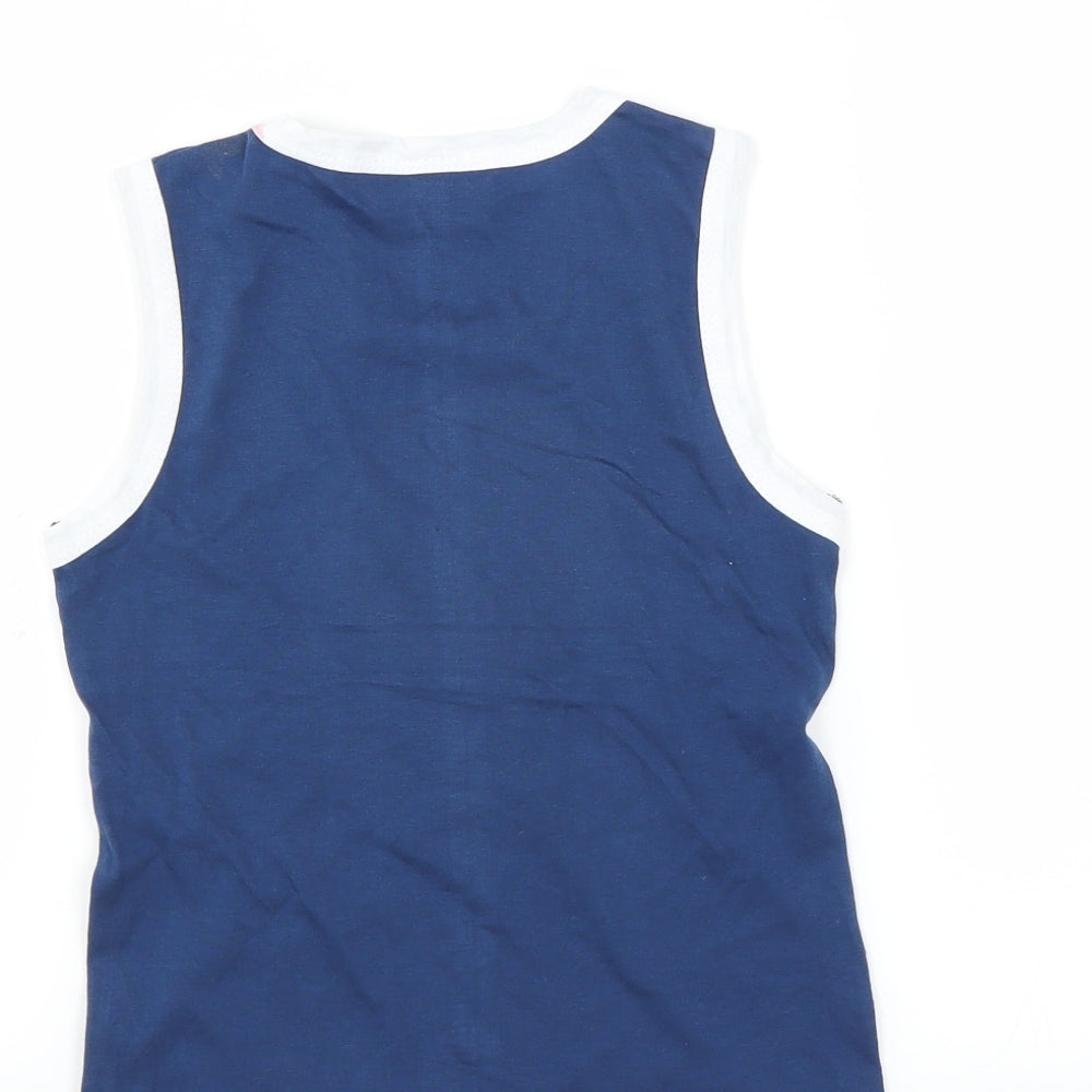 ZEYREK Boys Blue Basic Tank Size 5-6 Years - CARS
