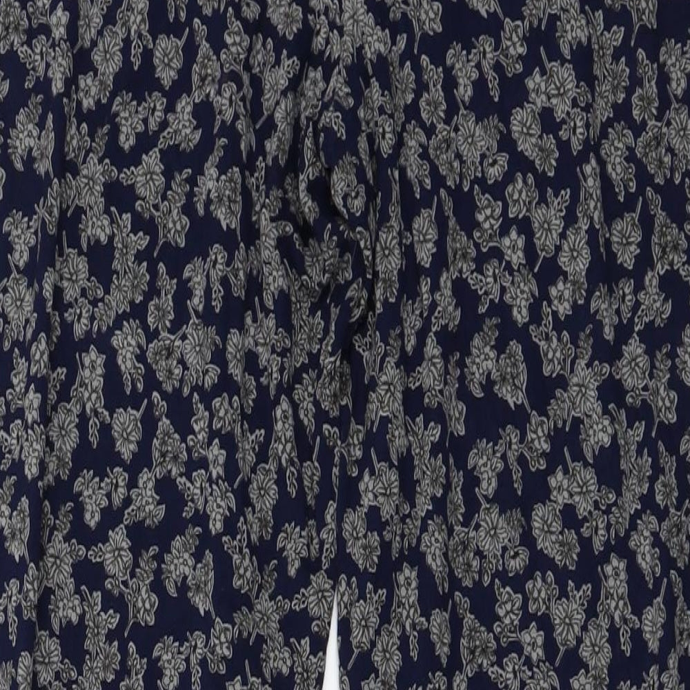 Hareem Womens Blue Floral Leggings Size 10 L24 in