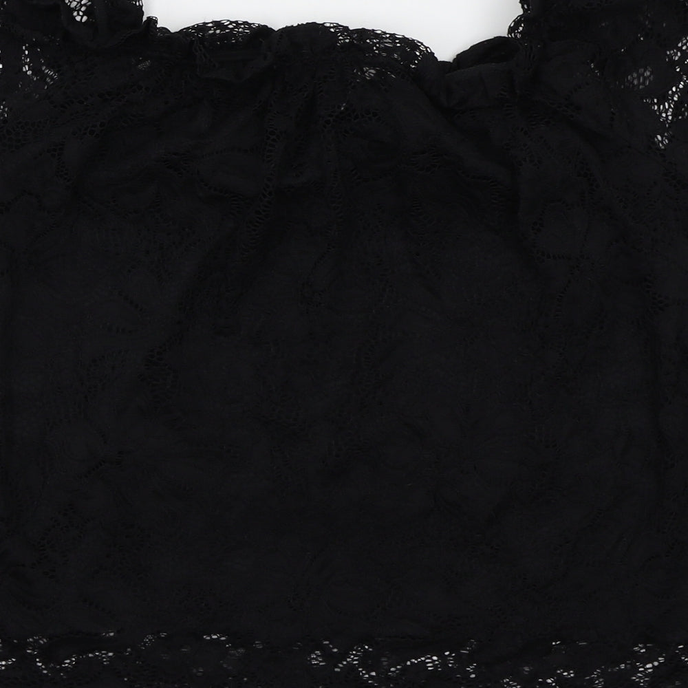 Womens UK Size 10 New Look Black Basic Blouse