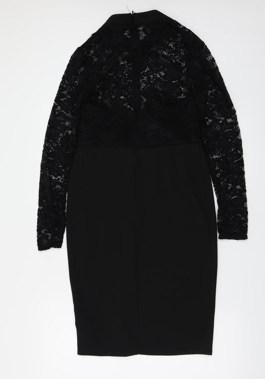 New Look Womens Black A-Line Size 12