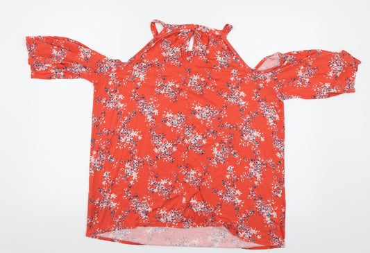 Womens UK Size 16 George Red Basic Blouse