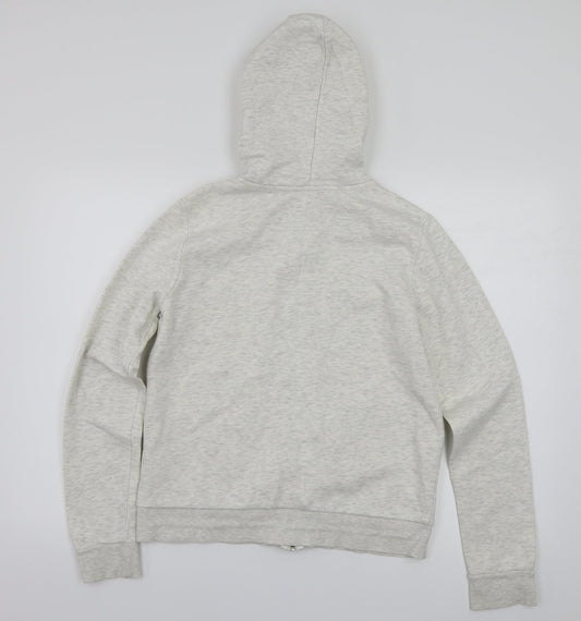 H&M Womens White Full Zip Hoodie Size M