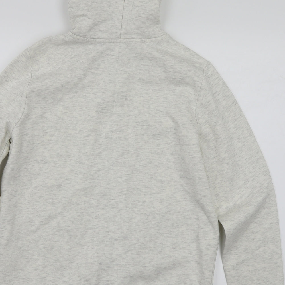 H&M Womens White Full Zip Hoodie Size M