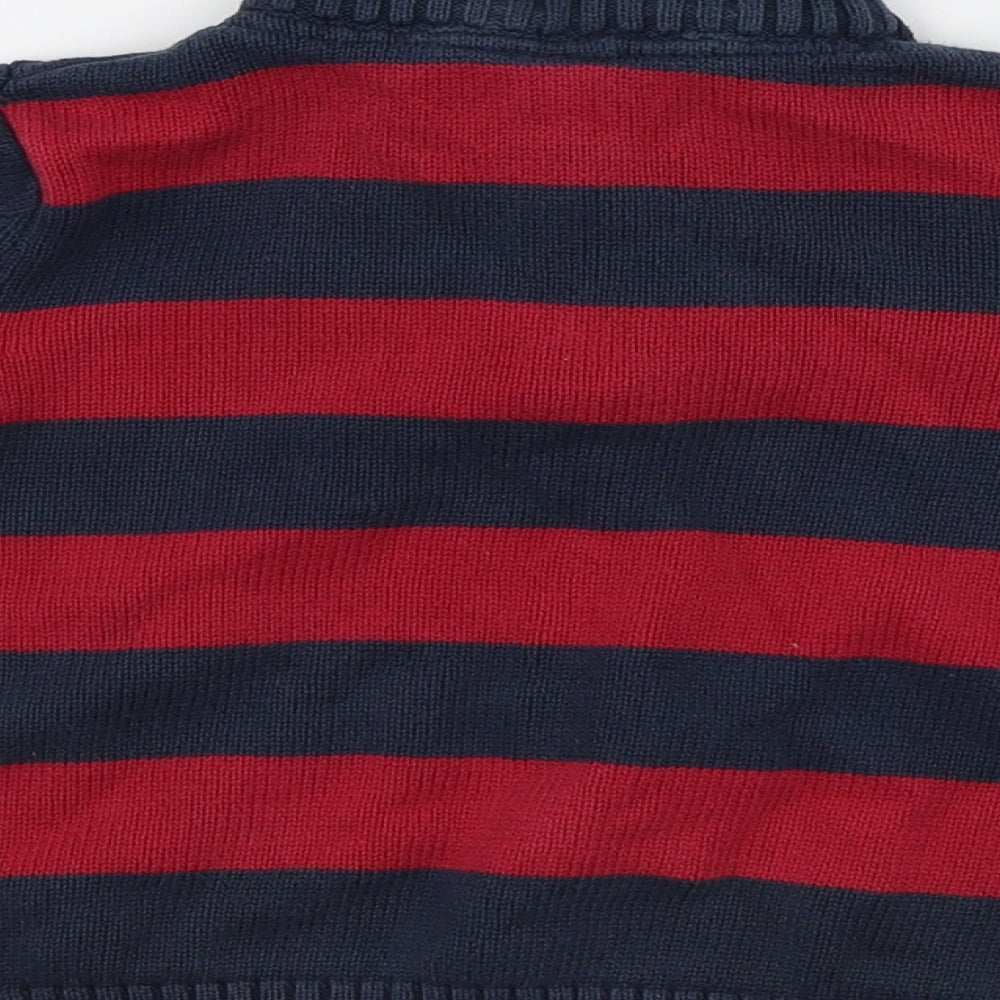 TU Girls Red Striped Henley Jumper Size 2 Years