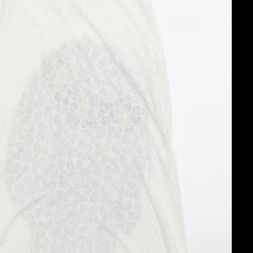 Womens UK Size 8 River Island White Basic Tank