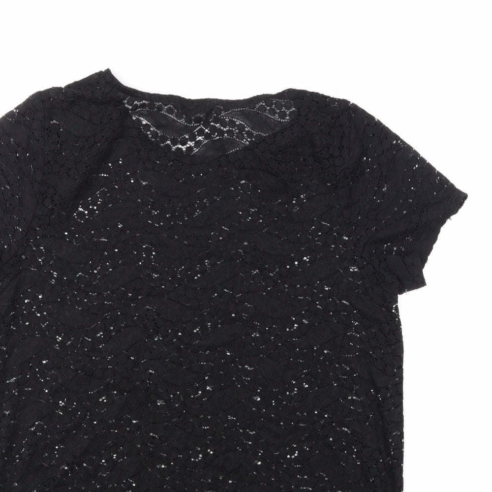 Womens UK Size 14 George Black Basic Blouse