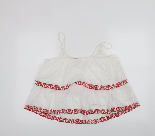 Atmosphere Womens White Cropped Tank Size 14