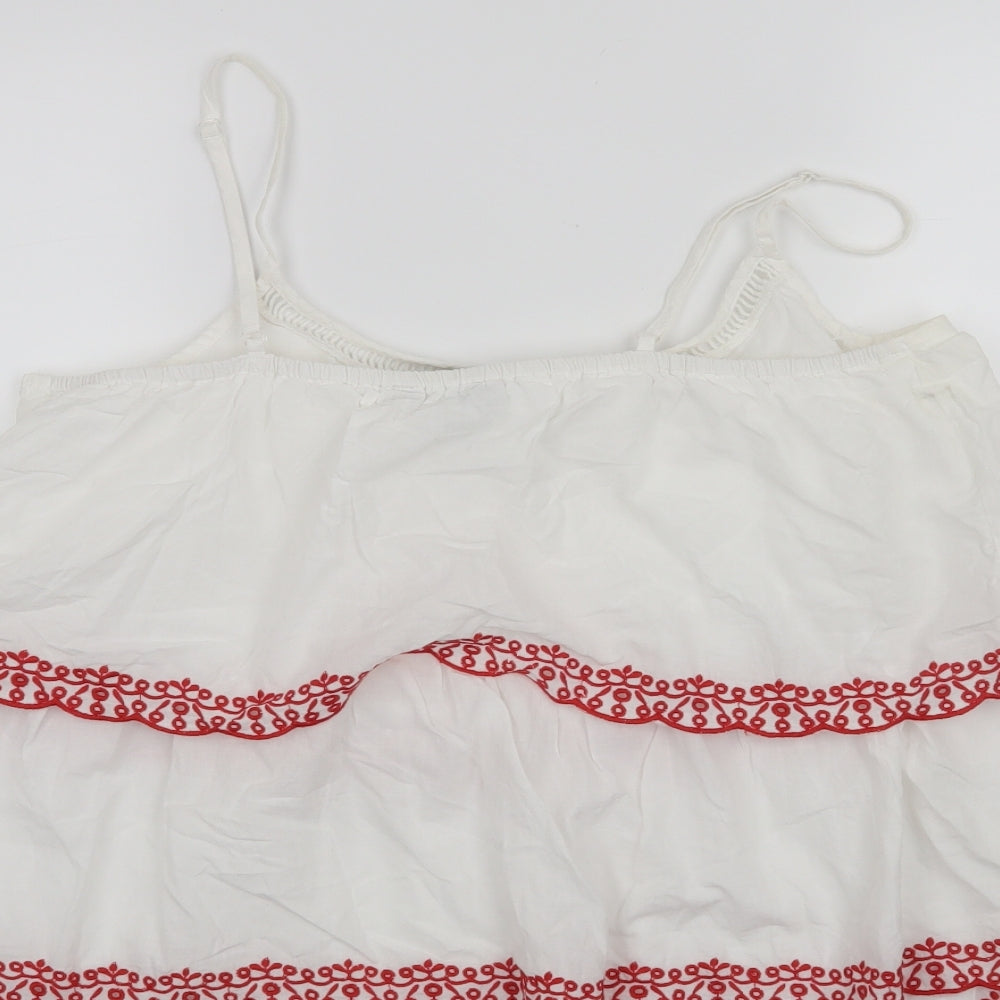 Atmosphere Womens White Cropped Tank Size 14