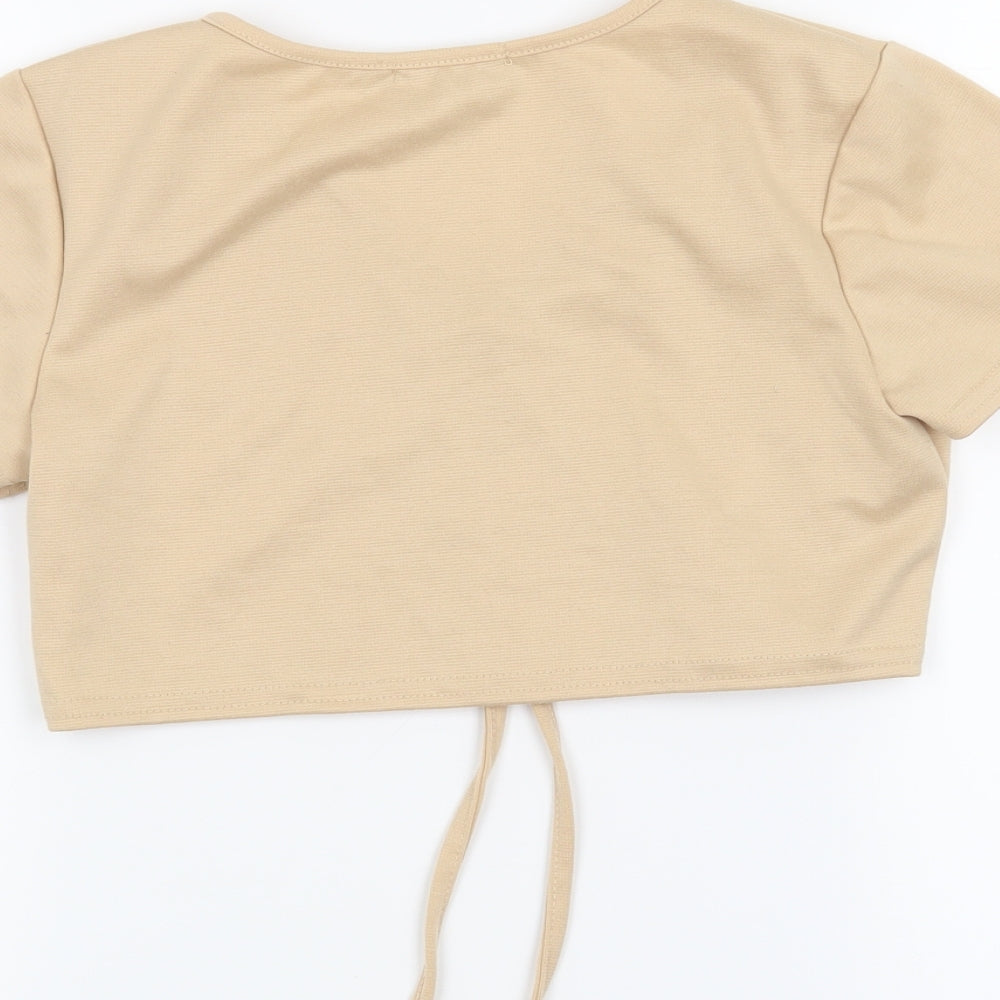 struct collective Womens Pink Cropped T-Shirt Size 12