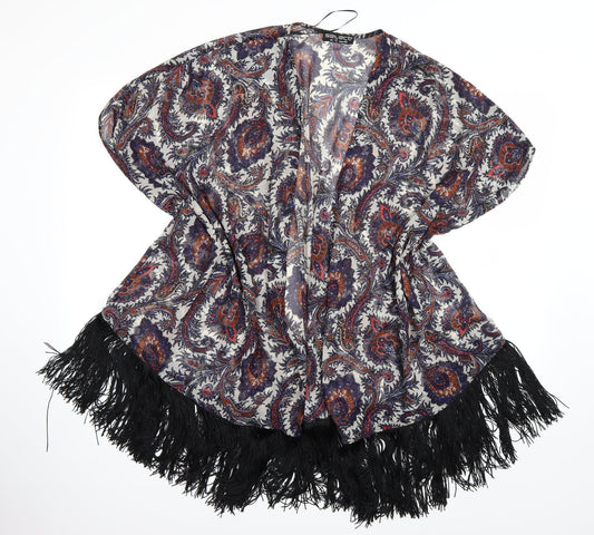 Womens UK Size 12 Select Multicoloured Kimono Coat