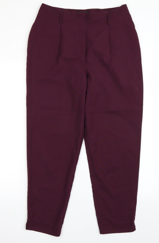 Womens UK Size 12 Newlook Regular Fit Purple Trousers