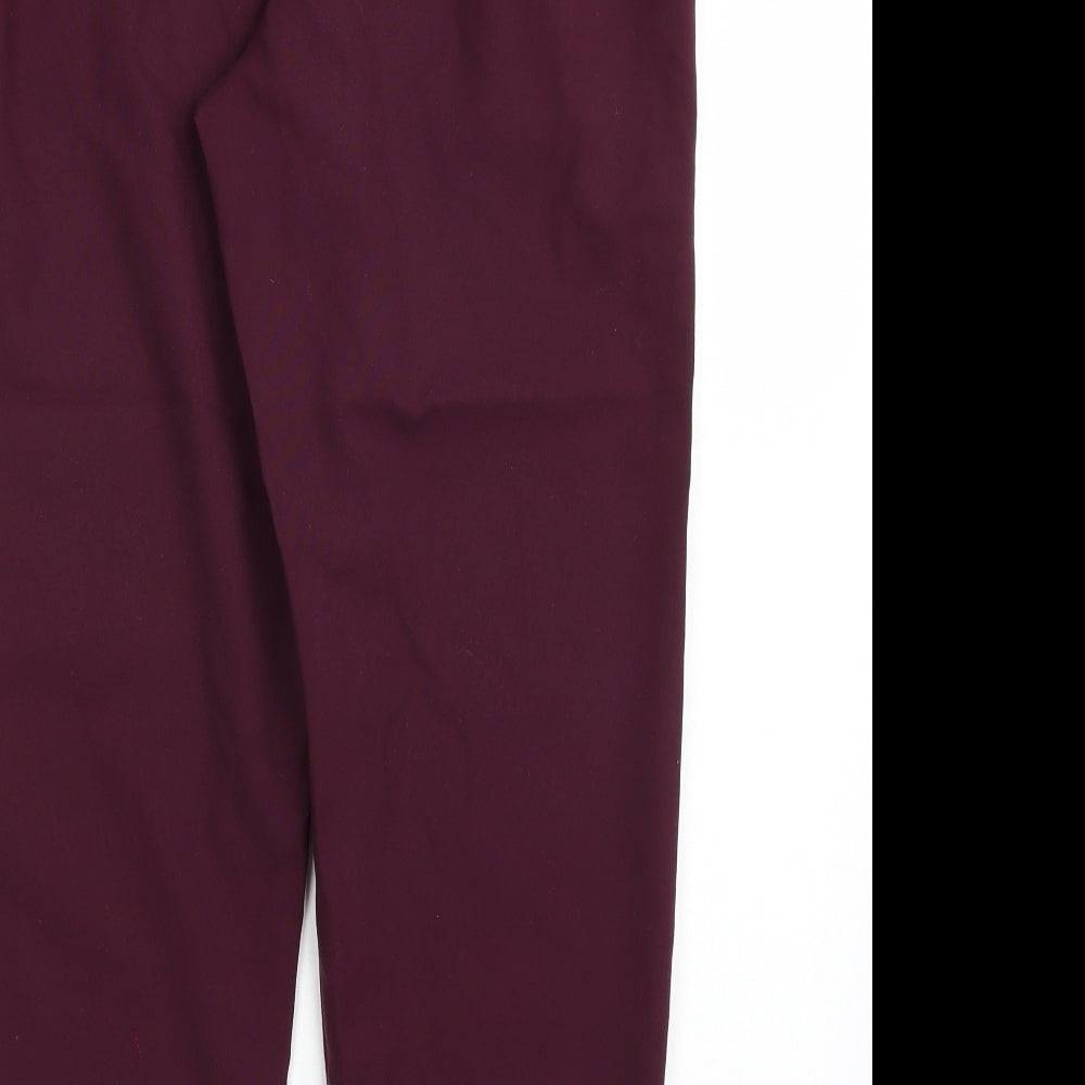 Newlook Womens Purple Trousers Size 12 L27 in