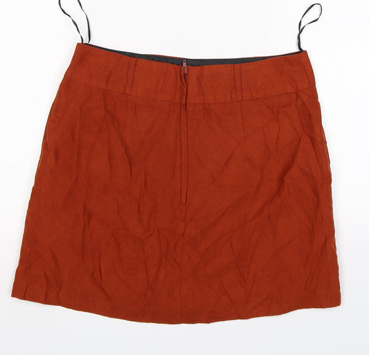 BE BEAU Womens Brown  Velour Straight & Pencil Skirt Size 8  - FAUX SUEDE