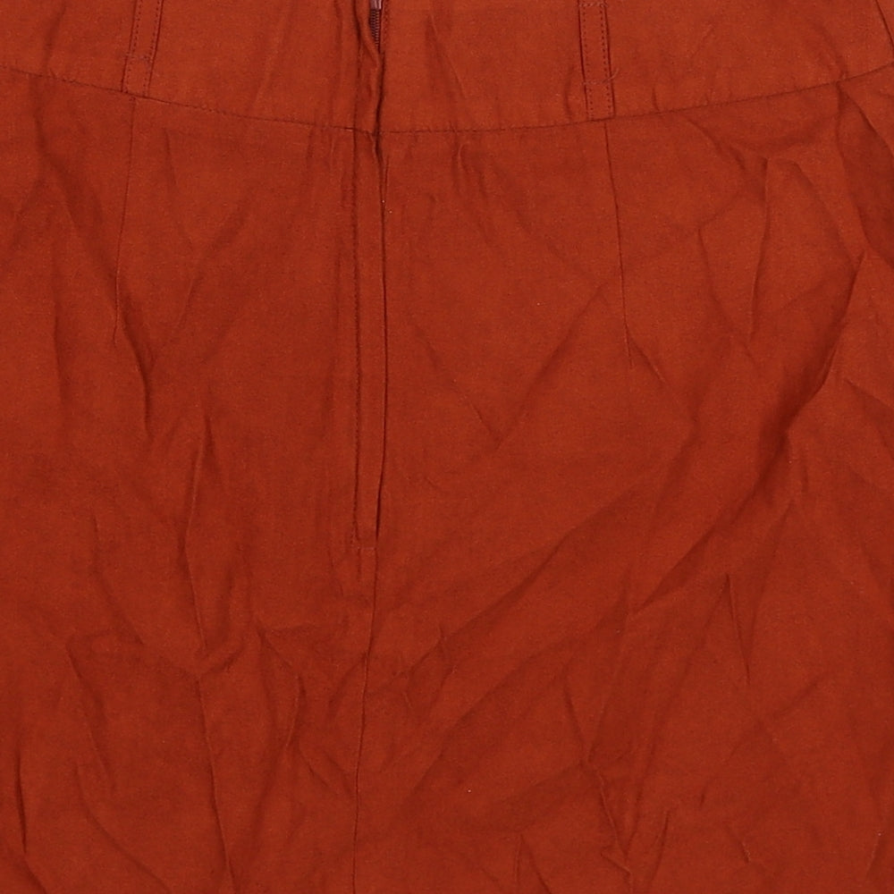 BE BEAU Womens Brown  Velour Straight & Pencil Skirt Size 8  - FAUX SUEDE