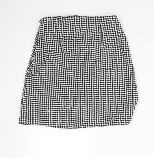 Nobody's Child Womens Black Check  Mini Skirt Size 6