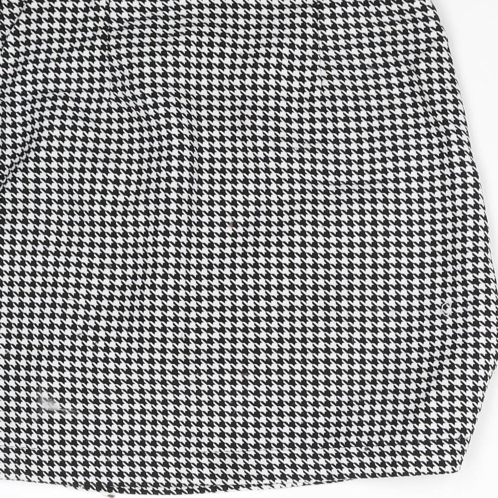 Nobody's Child Womens Black Check Mini Skirt Size 6