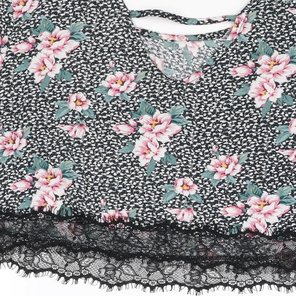 Womens UK Size M Pins and Needles Multicoloured Cropped Blouse