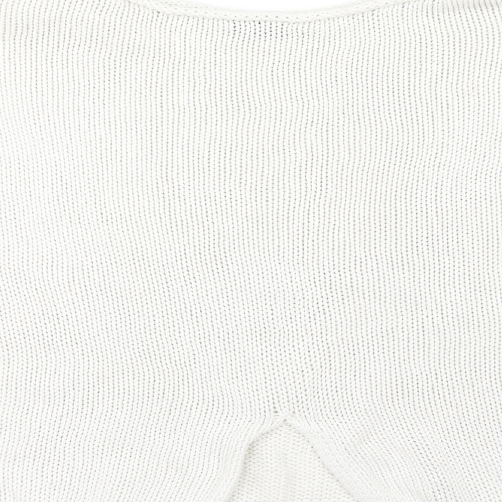 Topshop Womens Ivory Knit Pullover Jumper Size 10