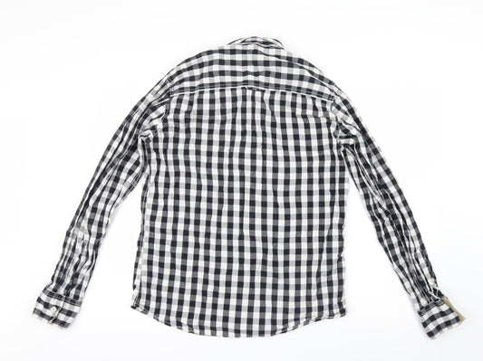 Mens UK Size M Flying Machine Blue Button-Up Long Sleeve Casual Shirt