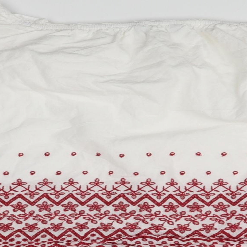 Womens UK Size 12 New Look White Basic Blouse